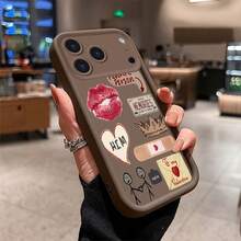 Basic Phone Cases - Heart-shaped Pattern - Coffee Color KLJEEY - View 9