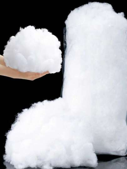 1件装高品质聚酯纤维填充物，白色奢华填充材料，适用于DIY和填充，白色聚酯纤维填充物，丝状纤维，低过敏性聚酯纤维填充物，乔迁礼物，高弹填充物，大容量，柔软蓬松，高弹高品质聚酯纤维填充物，超细羽绒面料，高品质合成填充物，多种尺寸可选，高弹沙发靠垫填充物