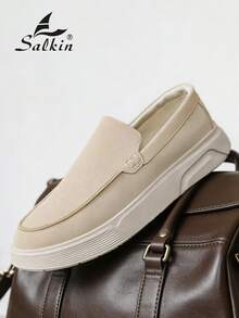 1. 简约设计师男士乐福鞋，柔软麂皮鞋面，方便穿脱，舒适圆头莫卡辛鞋，优雅绅士运动鞋，纯色设计，防滑加厚鞋底，适合日常休闲穿着，情侣装、约会装、派对装、节日礼物，春夏秋季皆宜，尺码偏小，建议选购大一码。 - 米色 - 查看 10