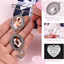 1pc Wedding Photo Decoration DIY Brooch Making Kit, For Wedding Ceremony Memento And Gift To Friends - Silver - View 2