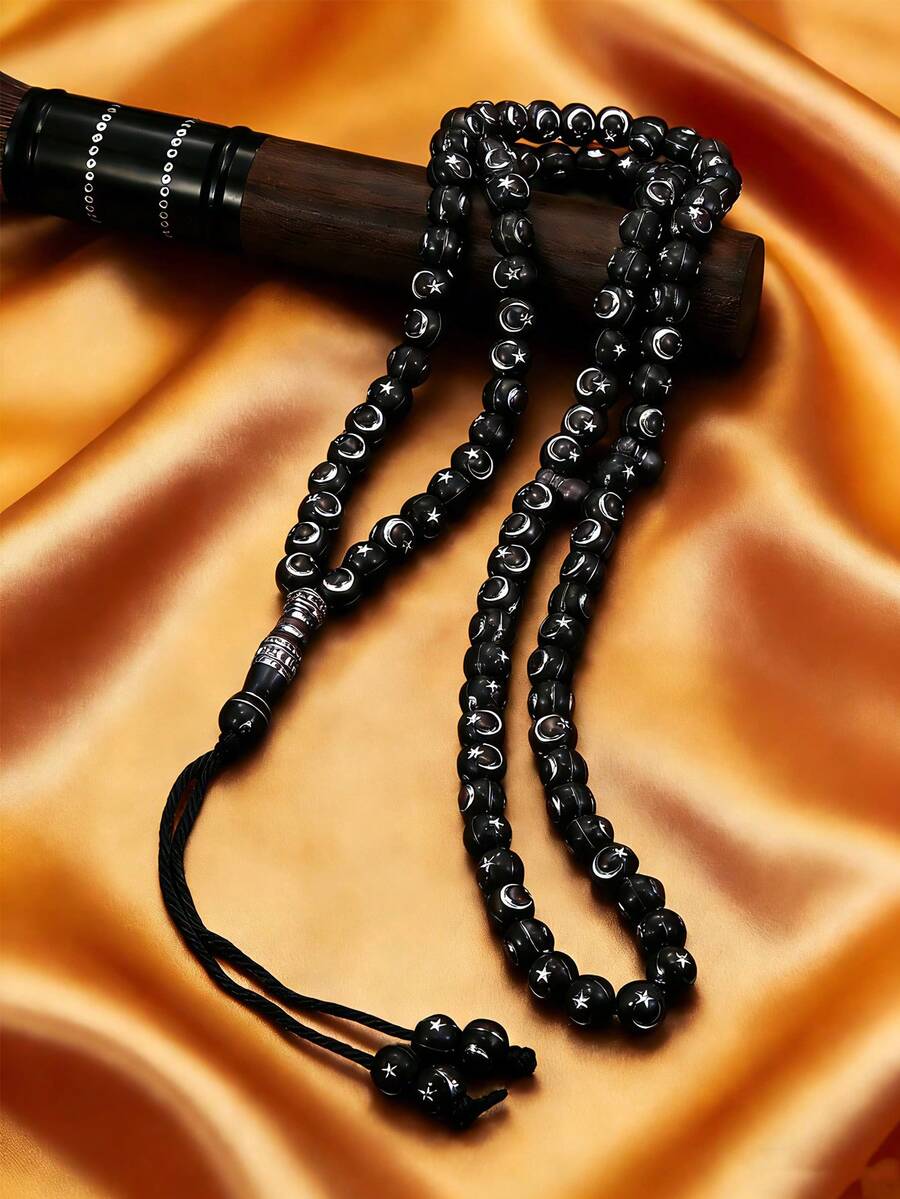 MONALLY 中东风格99颗星月念珠，男女皆宜，伊斯兰祈祷念珠，日常礼拜饰品 - 串珠項鍊 - 查看 1