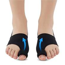 Separador de Dedos del Pie - Ajustable para Hallux Valgus, Alivia el Dolor Al Instante.Con Correa Elástica y Almohadilla Ancha Suave.para Uso Diurno y Nocturno, Para Hombre y Mujer.Material Transpirable - 1 - Ver 2