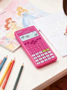 Calculadora para estudiantes Casio, adecuada para estudiantes y trabajadores de oficina - Rosa - Ver 2