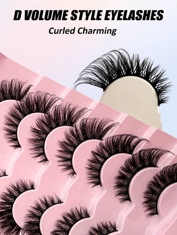 7 Pairs Half Lashes Cat Eye False Eyelashes Manga Eyelashes Short Soft 3d Faux Mink Eyelashes Natural Makeup,Gift For Women & Girl,7mm-16mm,False Eyelashes Natural,Ultra-Light,Long-Lasting