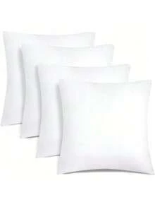 Pack Of 2 Or 4 Units.  Cojines Decorativos , Cojín Acolchado Para El Hogar, Almohadón Relleno De Fibra Hueca, Para El Sofa Or El Coche, En Todos Los Tamaños 30*50 40*40 45*45 40*60 50*50 55*55 60*60 50*70 - 白色 - 查看 24