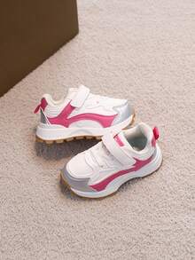 1双儿童运动鞋，魔术贴设计，方便穿脱，儿童多功能休闲运动鞋 - 粉色 - 查看 3