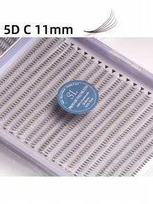 每盒800片，20排，超大容量托盘，蓬松3D/4D/5D/6D/8D/10D/2D俄式浓密预制睫毛簇，超快速嫁接，纤细纤长根部，进口韩国PBT纤维，超黑超柔软，C/D卷度，8-15mm预制睫毛簇，专业级 - C - 查看 26