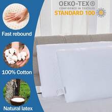 100 Natural Premium Latex Pillow,Bed Pillow For Sleeping With Removable Cotton Cover, Helps Relieve Pressure, Breathable, Pressure Relief, Durable, Best Gift Queen Size - QueenSize - View 4
