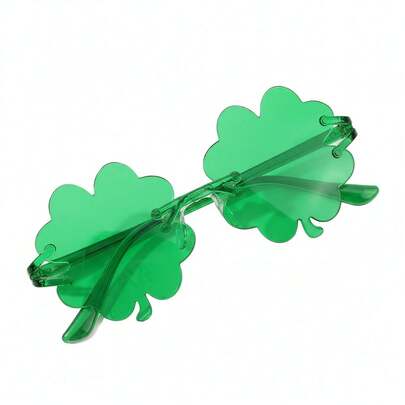 St. Patrick's Day Shamrock Glasses, Fun Green & Red Party Glasses Suitable For Women & Adults, Wholesale Irish Party Favors, Parade & Bar Decorations, Photo Booth Props