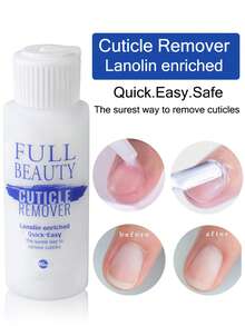 FULL BEAUTY 60毫升指甲角质软化凝胶霜，柔滑滋润，去除指甲死皮，美甲护理修复工具，带角质层推棒 - 無色 - 查看 2