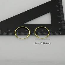 2pcs Mini 925 Sterling Silver Round Hoop Earrings, Small Size 10mm, 12mm, 14mm, Large Size 16mm, 18mm, 20mm Cartilage Hoops/Earrings, Suitable Gift For Women/Girlfriend/Ladies - Gold - View 24