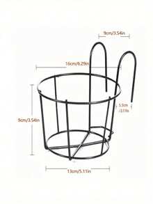 1/2 piezas Estantería de flores negra, Estantería de flores de balcón, Estantería colgante para barandilla de balcón, Estantería de almacenamiento, Estantería de flores de hierro, Pothos, Suculenta, Planta verde, Planta en maceta, Maceta colgante, Estantería colgante para flores - Multicolor - Ver 16