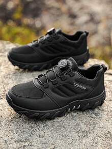 Zapatillas casuales para hombres 2025, transpirables, que absorben la humedad, antideslizantes, ligeras y versátiles para el transporte - Negro - Ver 6