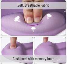 Mr. Pen- Ergonomic Mouse Pad With Wrist Rest, Purple Breathable Fabric With Memory Foam Cushion, Non-Slip Rubber Base, Gel Mouse Pad With Wrist Support - ColorN - 查看 4