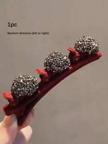 3件套/2件/1件 时尚轻奢水钻侧夹，多层镂空纹理公主头鸭嘴发夹，适用于盘发 - 彩色 - 查看 10