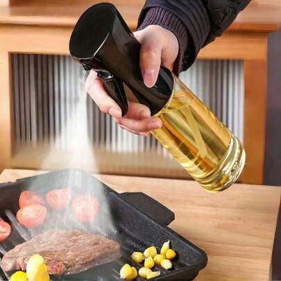 1pc Reusable Plastic Olive Oil Sprayer Bottle, Lightweight Cooking Oil Mister For Kitchen, Salad, Outdoor Grilling, Baking, Suitable For Women, Kitchen Tool, Cooking Accessory, Grilling Tool, Salad Maker, Baking Tool, Kitchen Gadget, Mother's Day/Father's Day Gift - Not Dishwasher
