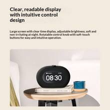 JBL HORIZON 3 音乐地平线第三代蓝牙闹钟音箱，家用卧室音响，带氛围夜灯、FM收音机，黑/灰色 - 彩色 - 查看 6