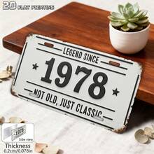 1 Piece, Vintage 1978 Aluminum Sign, Home Decoration, Birthday Gift (6inch X 12inch), Vintage Wall Art, Industrial Style Sign, Gift For Vintage Lovers, Bar Wall Decoration, Men's Space Wall Decoration, 2D Flat Print, Outdoor Wall Decoration, For Decorative Purposes Only - Style 1 - View 6