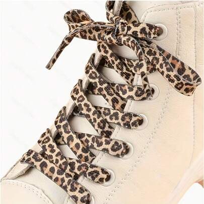 Cordones de zapatos con estampado de leopardo, de moda, adecuados tanto para hombres como para mujeres, longitud de 119,89 centímetros, disponibles en múltiples colores y estilos