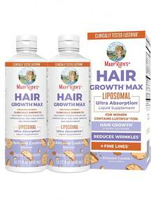 Hair Growth MAX Liposomal For Women | 15.22 Fl Oz | Fast-Absorbing Biotin 10,000 Mcg, Pumpkin Seed Oil & Herbal Blend | Thicker Hair, Skin Hydration & Wrinkle Support | Almond Cookie Flavor - 2瓶 - 查看 1