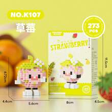 100-300 sztuk uroczych klocków owocowych (ananas, arbuz, banan, wiśnia, pomarańcza, durian itp.), prezent urodzinowy DIY, akcesoria do układania puzzli i kolaży, żywe kolory, wykwintny design. Warstwowe, żywe kolory, realistyczne kształty, odpowiednie do dekoracji wnętrz, artykułów biurowych, wymiany prezentów (Boże Narodzenie, Dzień Matki, Walentynki), ekspozycji sklepowej/kolekcji dzieł sztuki. - Wielokolorowe - Zobacz 11