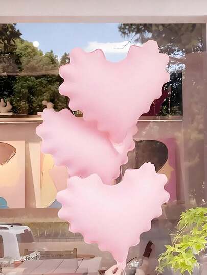 5/10 piezas Globos con forma de corazón de onda de color albaricoque, globos de amor, decoración para fiesta de cumpleaños, fiesta en la playa, fiesta de niñas y damas, fiesta de picnic, baby shower, boda, fiesta nupcial, decoración de habitación, decoraciones para fiestas de baby shower, artículos para fiestas