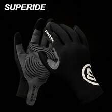 SUPEIRDE Unisex Full Finger Road Cycling Gloves, Breathable Gel Padded Shock-Absorbing Mountain Bike Gloves - Multicolor - View 28