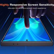 3片裝 9H 鋼化玻璃螢幕保護貼 2026新款適用於 Galaxy S26 S25 S24 Ultra S24 FE 高畫質螢幕保護貼 - 無色 - 查看 5