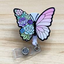 Retractable D Card Holder Reel With Cute Cartoon Design,Teacher Nurse Hospital Badge Holder Office Lanyard 1pc - A - View 6