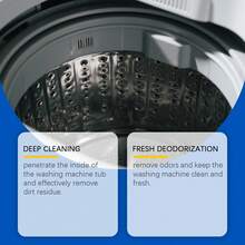 洗衣机滚筒清洁粉 - 深层清洁除垢剂 - 强力去除洗衣机内桶污渍 - 通用除臭剂 - 家居清洁必备品 - 粉狀 - 查看 7