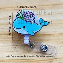 Retractable D Card Holder Reel With Cute Cartoon Design,Teacher Nurse Hospital Badge Holder Office Lanyard 1pc - A - View 12