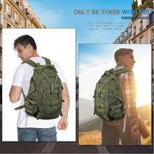 Tactical Backpack For Laptop, Waterproof Camping Backpack, Large Capacity, Heavy Duty Backpack For Men - Army Green - View 2