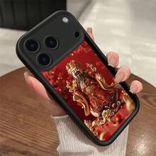 God of Wealth For  galaxyA34 32 24 21S 13 12 05 04 03 03S 02 01 F41 23 12 14 05 04   M31 23 12 14 13 04 S25 24 23 22 21 20 Thickened Shockproof, Premium   Silicone, Trendy Creative Soft Shell - Dios de la riqueza - OZEREY negro - Ver 2