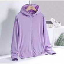 Lightweight Jacket With Full Zip, UPF 50+, And Hood For Hiking, Fishing, And Outdoor Activities. - 白色 - 查看 4