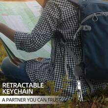 New Badge Clip Keychain, Tactical ID Card Holder, Retractable Reel, Multi-Functional Tool Accessories - A - View 4