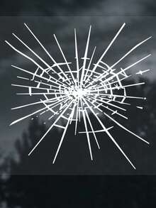 Realistic Broken Glass Prank Decal Sticker (Easy Peel, No Residue) – Self-Adhesive Waterproof Vinyl Shattered Screen Effect With Bullet Hole, Reusable Window & Screen Prank Sticker For Cars, Trucks, Boats, Laptops, Phones, Walls - Multicolor - View 9