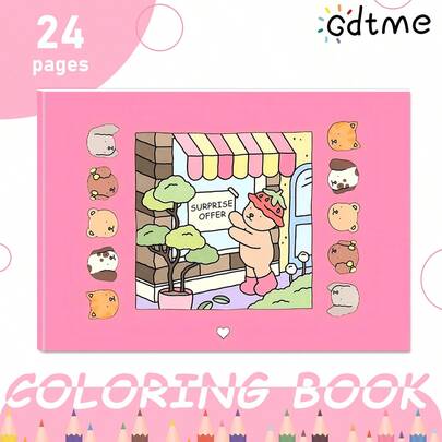 GDTME Libro para colorear tamaño A5, acogedor y cómodo, adecuado para compartir con amigos o como regalo para Pascua, Día de la Mujer, temporada de regreso a clases para familiares y amigos. También muy adecuado como regalo para el Día de la Madre o el Día del Padre.
