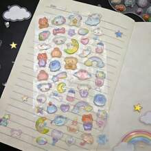 Nhãn dán hoạt hình 3D, Phần thưởng cho học sinh, Quà tặng ngày lễ, Ốp điện thoại DIY mềm mại và dễ thương, Nhãn dán sổ tay, Nhãn dán hạt nổi 3D đáng yêu - Nhiều màu - Xem 6