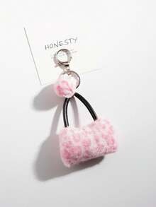 1 mặt dây chuyền in hình báo, móc khóa túi xách, móc khóa hình hoạt hình dễ thương, dành cho học sinh, móc khóa xe hơi, móc khóa hình quả cầu bông. - Nhiều màu - Xem 11