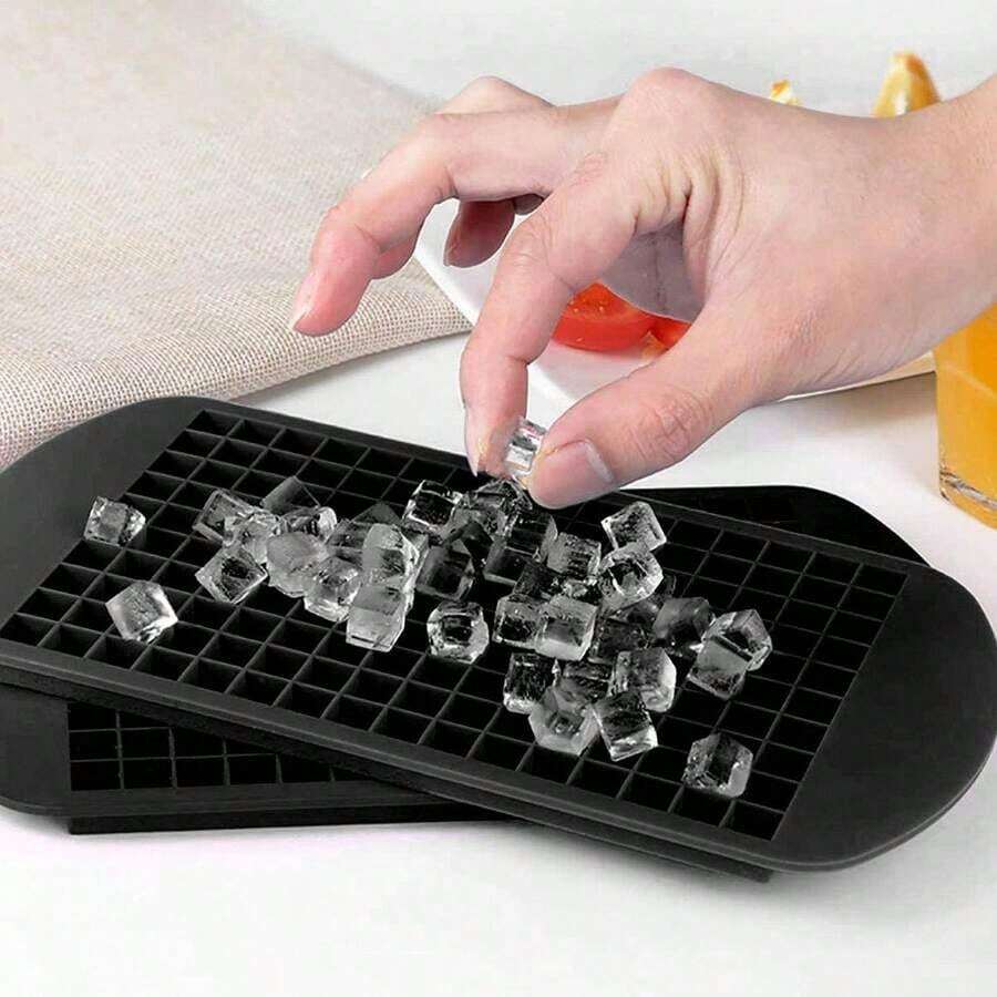 1 Pack Mini Ice Cube Trays For Freezer - 160 Small Crushed Ice Cube Molds, Silicone, Easy Release Stackable Trays For Iced Coffee, Whiskey, Cocktail & Drinks - Multicolor - View 1