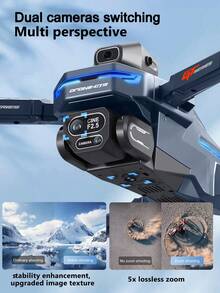 TOKQI Dual Camera FPV Drone With 4.3" Screen, WiFi, Brushless Strong Power, Smart Obstacle Avoidance, Foldable RC Quadcopter, Suitable For Beginners - Multicolor - View 7