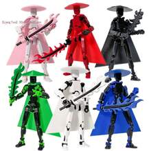 全新多关节可动人偶，时尚酷炫的西部牛仔造型，益智拼图组装模型 - 彩色 - 查看 7