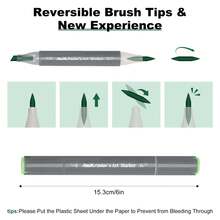 Chen Rui 80/120 Colors Dual Tip Art Art Markers Brush & Chisel Permanent Marker Pens With Base Perfect For Artist Adults Anime Coloring Sketching Illustrations And Card Making Gift For Christmas And New Year Back To School- Refillable - 套裝 - 查看 5