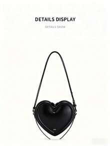 2026 New Unique Heart-Shaped Crossbody Bag, 3D Design Heart Women's Shoulder Bag, Suitable For Party, Commute, Daily Wear - Multicolor - View 3