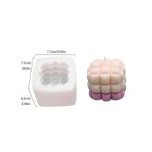 Realistic Soft Sofa Candle Mold, Minimalist Geometric Square 3D Aromatherapy Plaster Candle Decor, Silicone Mold - White - View 3
