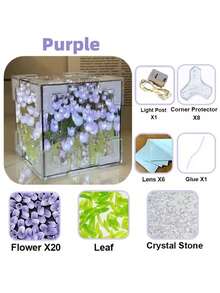 DIY Tulip Mirror Nightlight, Bedroom Bedside Atmosphere Lamp, Artificial Flower Nightlight, Valentine's Day Gift, Handmade Birthday Gift For Friends And Colleagues - One Size Fits All - View 11