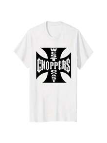 Paul  West Coast Choppers Graphic T-Shirt Unisex Casual Top For Men And Women - 白色 - 查看 1