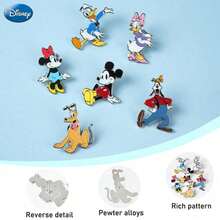 1 Stück offiziell lizenzierter Disney Pin mit Motiven von Micky Maus, Donald Duck und Pluto, süßer Cartoon Button Pin, dekorativer Anstecker für Kleidung, Taschen, Rucksäcke, Hüte, Bänder, modische Damen-Brosche, Sammlerstück, Anime-Merchandise-Geschenk zu Geburtstag, Valentinstag, Weihnachten - Verschiedenfarbig - Übersicht 9