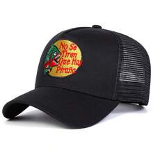 1pc Men's Personalized Letter Embroidery Trucker Hat, Casual Baseball Cap, Street Fashion, Suitable For Spring, Autumn, Travel, Beach - Multicolor - View 3