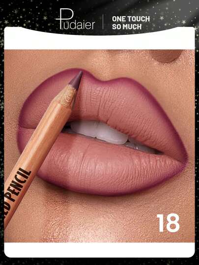 Pudaier 柔滑哑光唇线笔 - 丝滑哑光唇线笔，勾勒唇部轮廓，打造完美唇形 - 爱美人士必备彩妆工具 - 百搭色号，满足各种妆容需求 - 送给女性的完美礼物